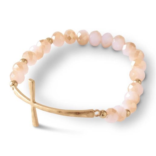 Bead Gold Cross Brac