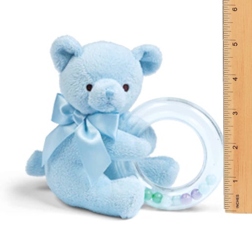 Blue Teddy Rattle