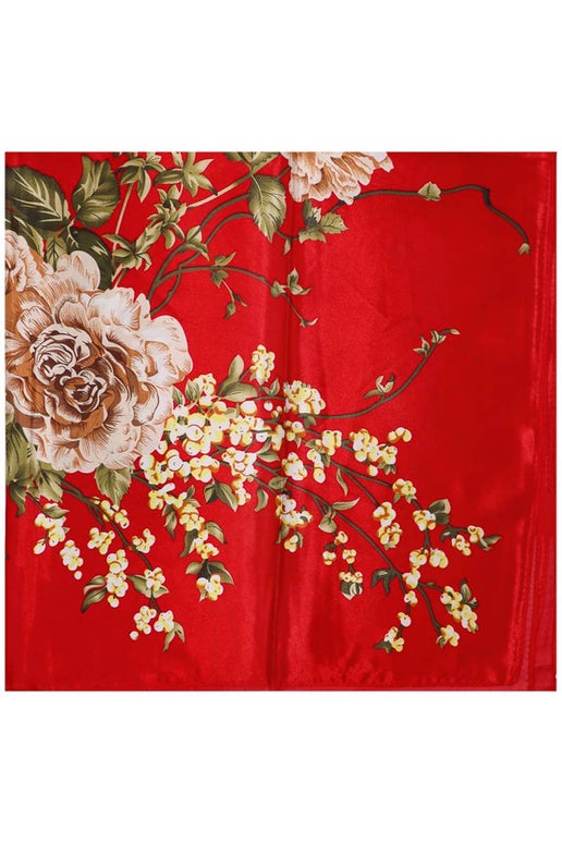 Floral Satin Scarf