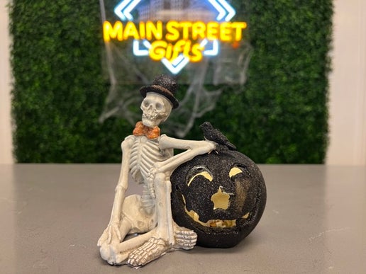 Led Skeleton with Crow