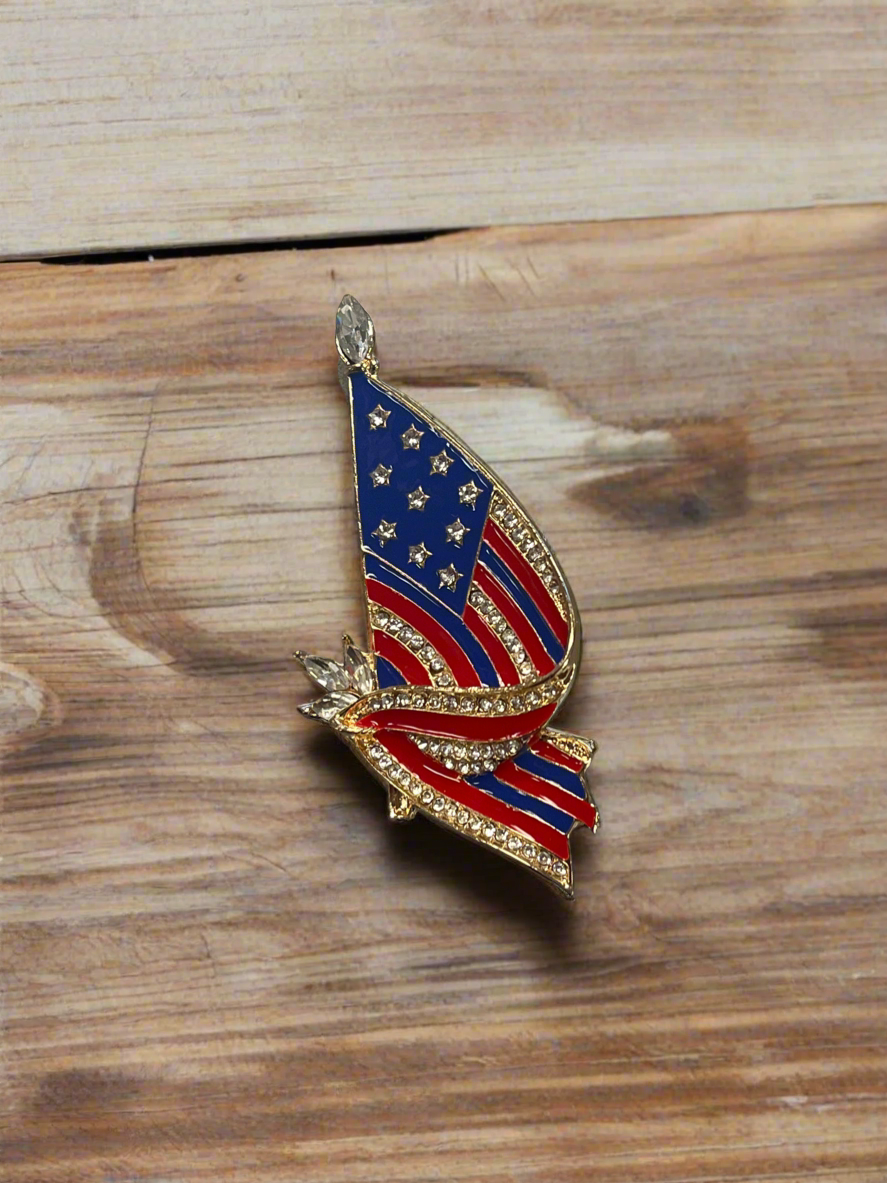 USA Flag Brooch