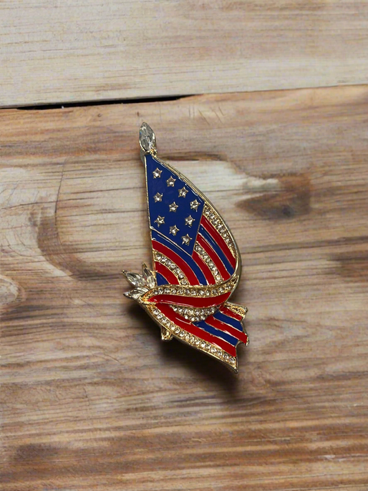 USA Flag Brooch