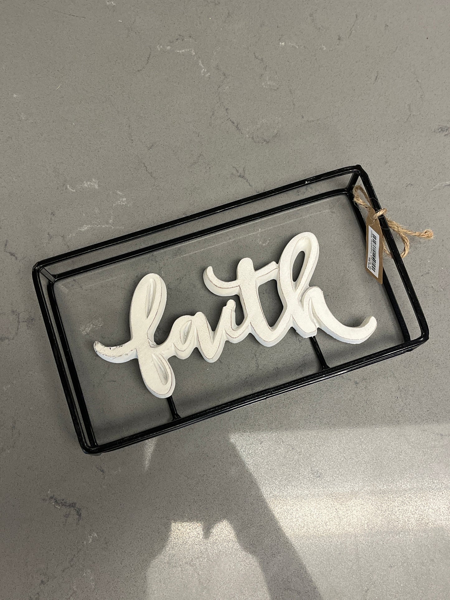 M. Script Tabletop Sign