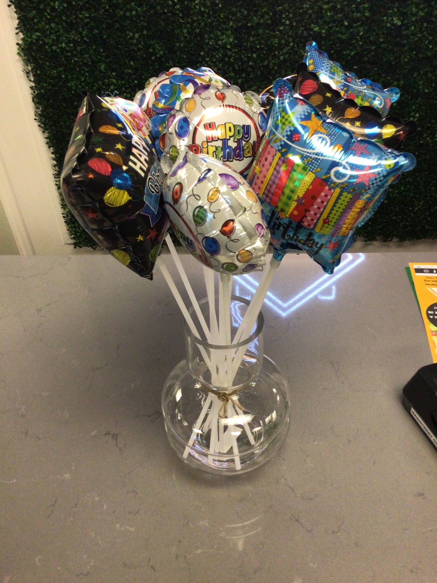 4” filled balloon w/Stick