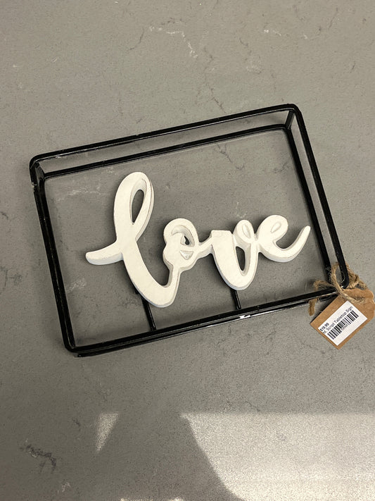 M. Script Tabletop Sign