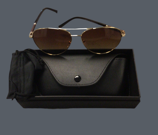 Premium Brown/Gold Sunglasses