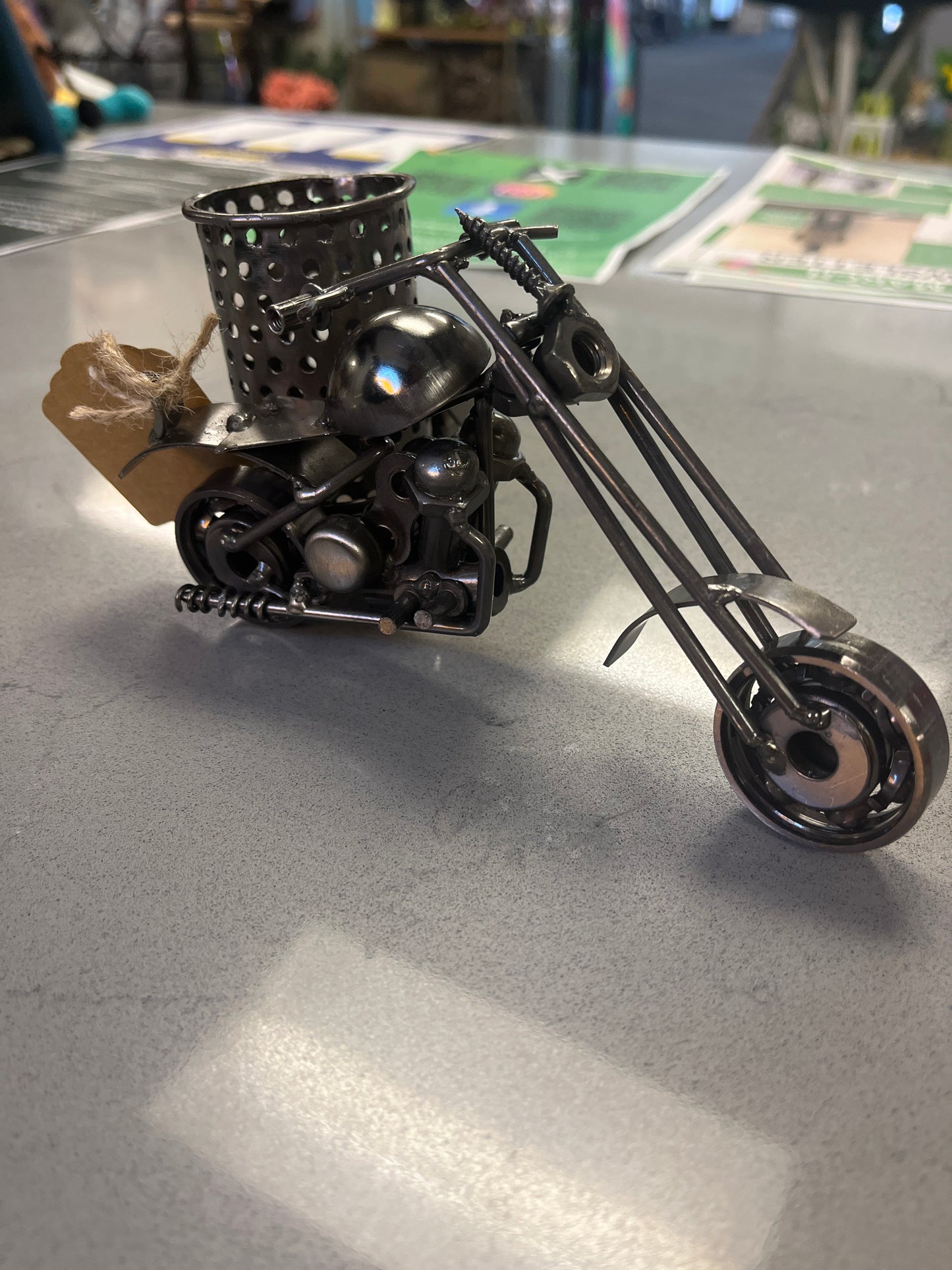 Motorcycle Pen Holder