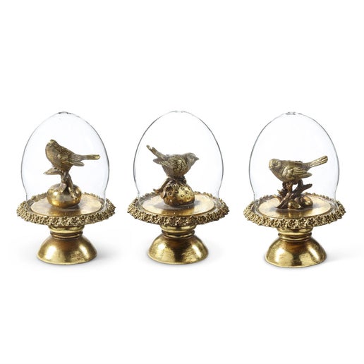 Bird in Dome Pedestal