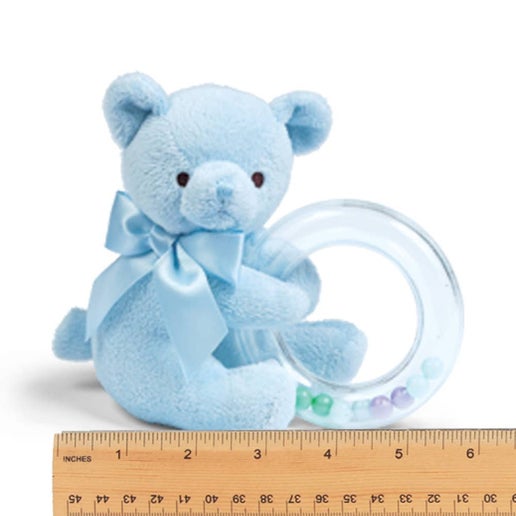 Blue Teddy Rattle
