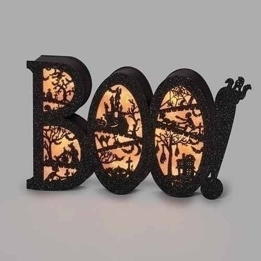Boo LED w/Glitter