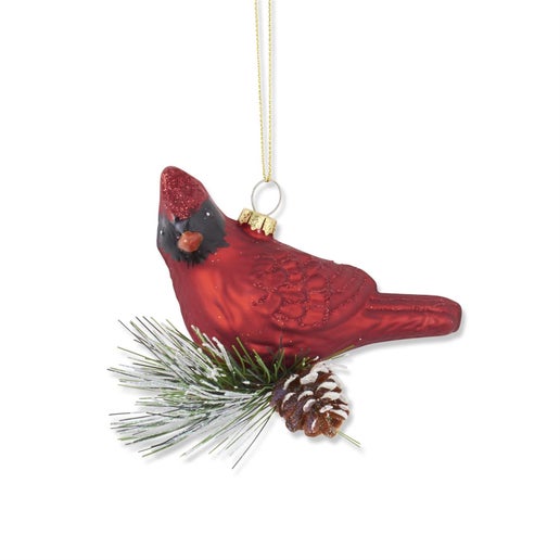 Cardinal w/Pine Ornament
