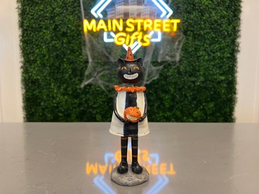 Cat & Pumpkin Bobble Head