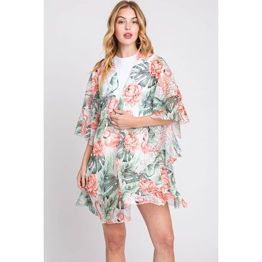 Flamingo Kimono
