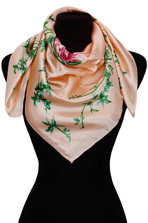 Floral Satin Scarf