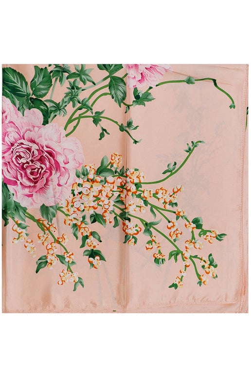 Floral Satin Scarf