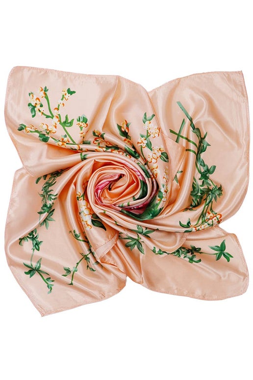 Floral Satin Scarf