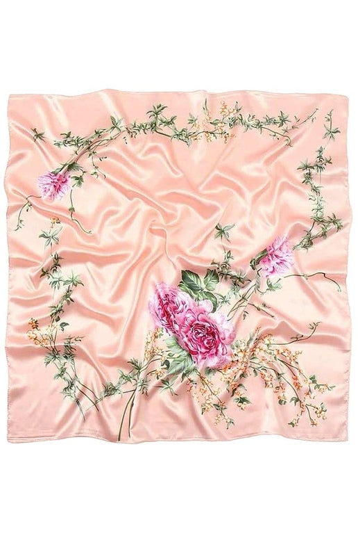 Floral Satin Scarf