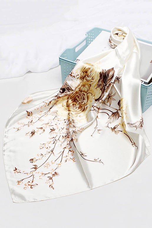 Floral Satin Scarf